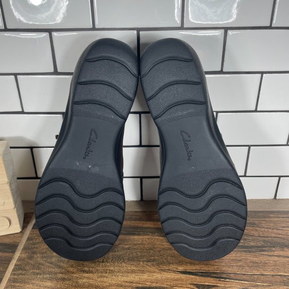 Clarks Cheyn Madi Womens Sz 7.5 Shoes Dark Brown Leather Slip On Comfort Loafers - Picture 7 of 12